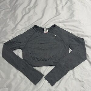 Gymshark Gray Long Sleeve Crop Top